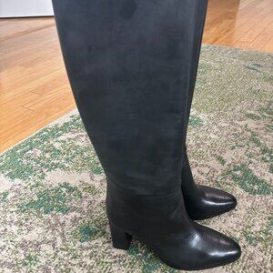 NEW Calvin Klein Women's Dawna Black Block Heel Knee High Tall Shaft Boots 6.5